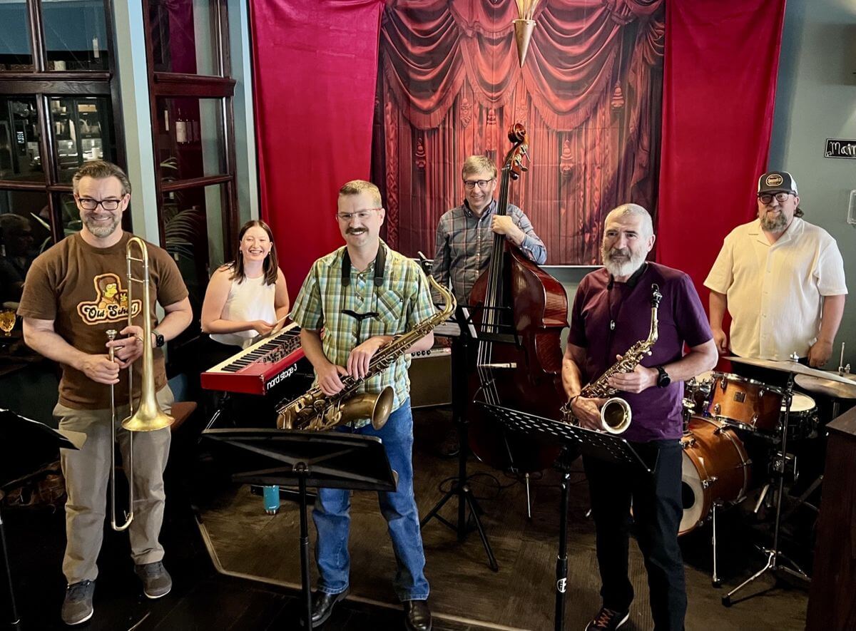 A participant band on stage at the Canadian Summit